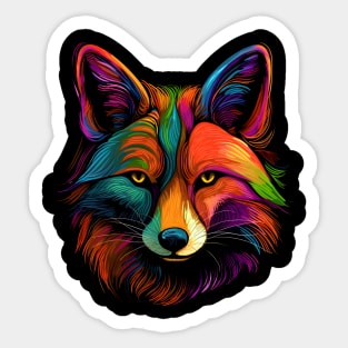 Neon Fox 2 Sticker